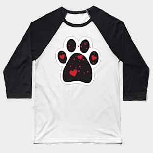 Cute Paw Prints Baseball T-Shirt